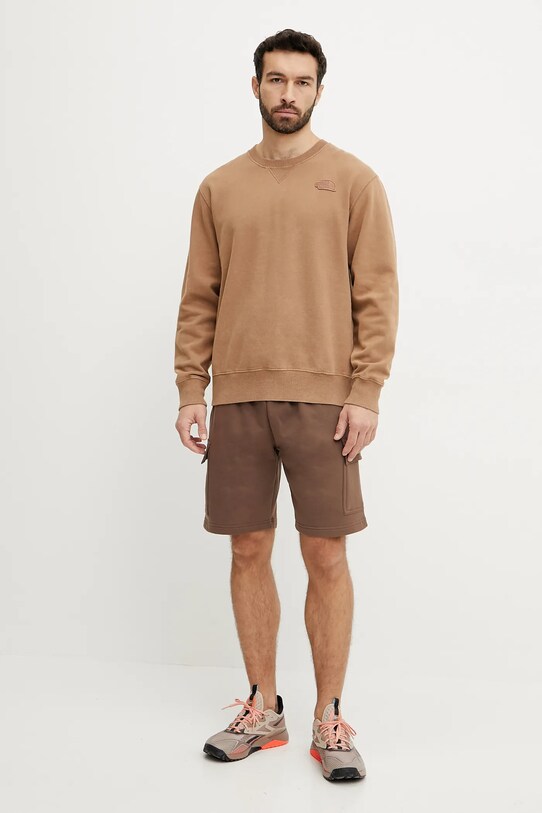 Βαμβακερή μπλούζα The North Face Nature Relaxed NF0A8BW06IH1 καφέ SS25