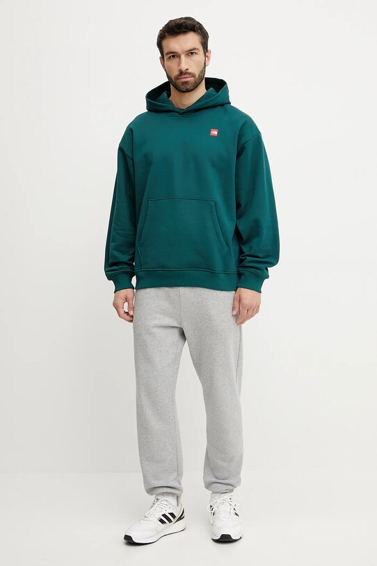 Βαμβακερή μπλούζα The North Face Axys στάμπα πράσινο NF0A8C1Q6GI1