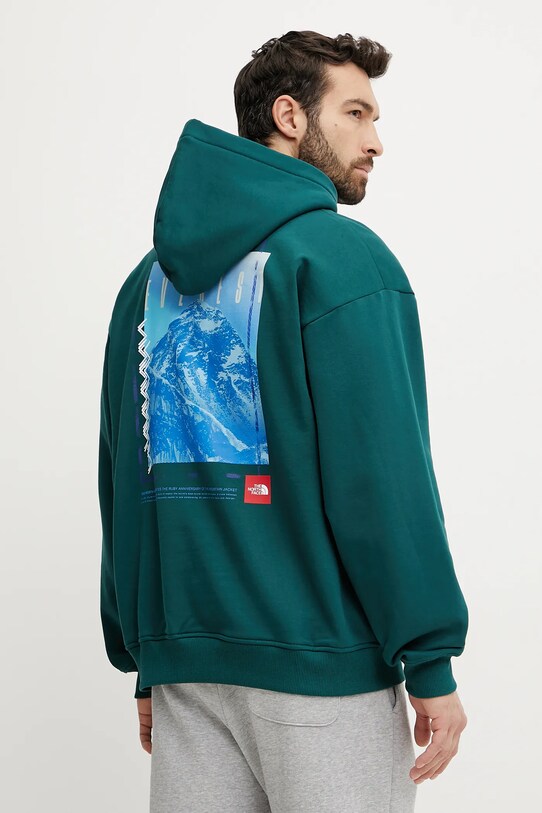 Βαμβακερή μπλούζα The North Face Axys NF0A8C1Q6GI1 πράσινο SS25