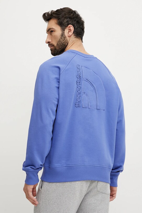 Βαμβακερή μπλούζα The North Face Relaxed χωρίς κουκούλα μωβ NF0A8C366IF1