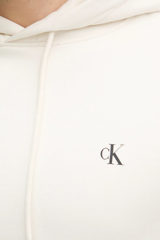 Βαμβακερή μπλούζα Calvin Klein Jeans J30J327526 μπεζ