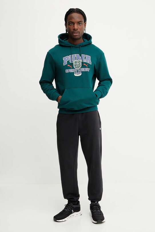 Βαμβακερή μπλούζα Puma 629629 πράσινο SS25