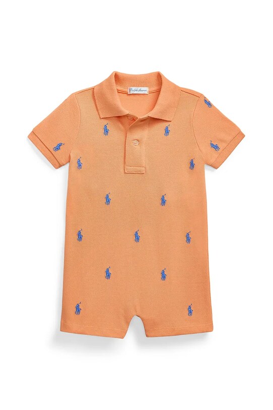 Βρεφικά βαμβακερά φορμάκια Polo Ralph Lauren πορτοκαλί 320902521003