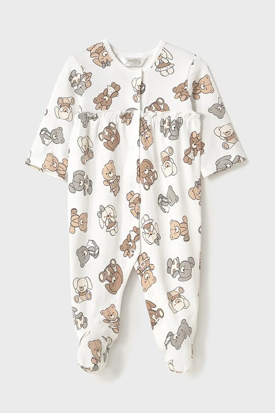 Φόρμες με φουφούλα μωρού Mayoral Newborn 2-pack 1750.2B.Newborn.PPYH λευκό SS25
