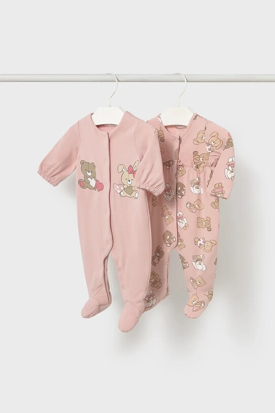 Φόρμες με φουφούλα μωρού Mayoral Newborn 2-pack Βρεφικό προϊόν ροζ 1750.2B.Newborn.PPYH