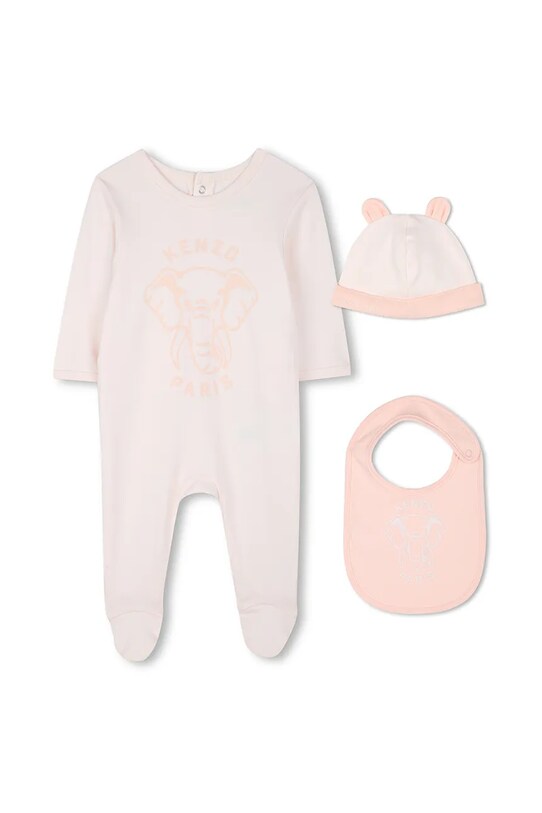 Βρεφική βαμβακερή ρόμπα Kenzo Kids ροζ K60866