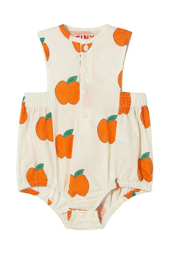 Βαμβακερά φορμάκια για μωρά Tinycottons APPLES WOVEN BODY SS25.200 μπεζ SS25