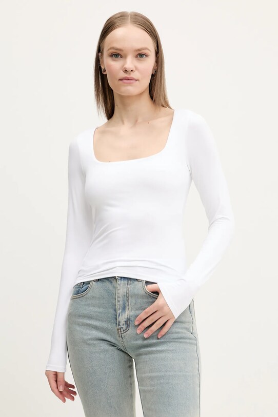 Μακρυμάνικο Hollister Co. slim λευκό KI339.5077.100
