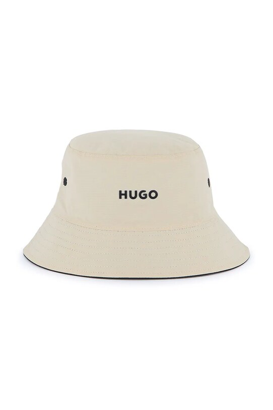 Αναστρέψιμο βαμβακερό παιδικό καπέλο HUGO G00309 μαύρο