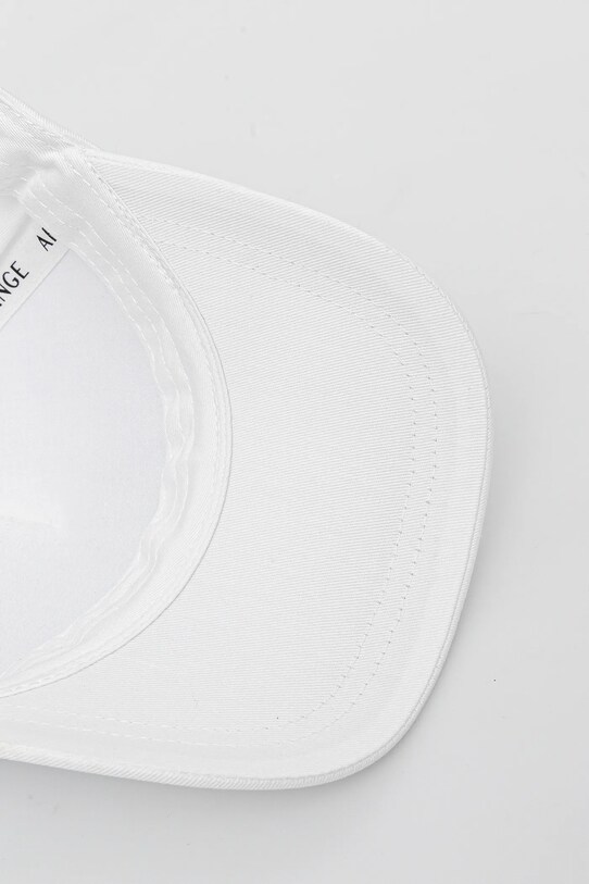 Βαμβακερό καπέλο του μπέιζμπολ Armani Exchange λευκό XW000957.AF13846.NOS