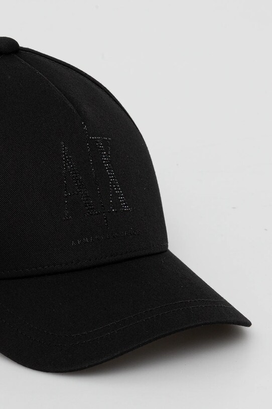 Βαμβακερό καπέλο του μπέιζμπολ Armani Exchange μαύρο XW000957.AF13846.NOS