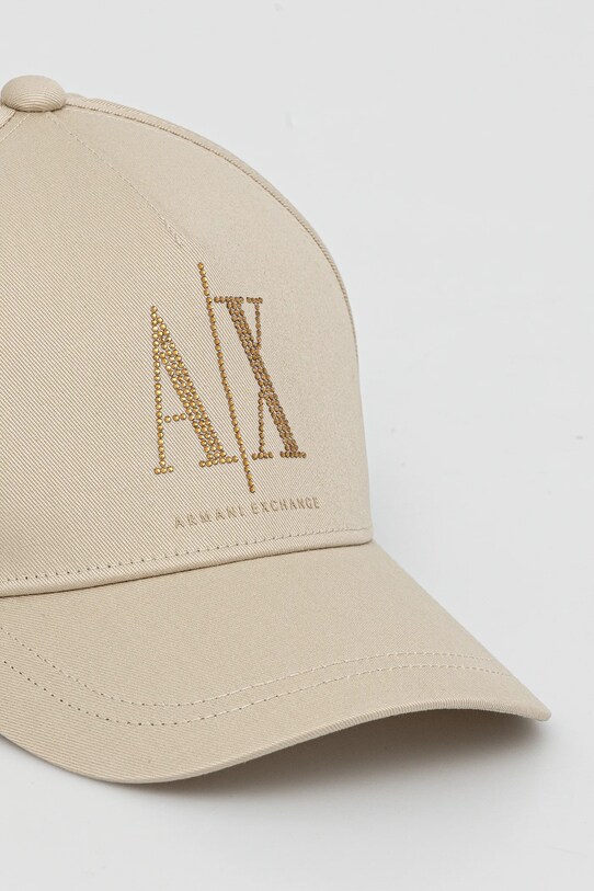 Αξεσουάρ Βαμβακερό καπέλο του μπέιζμπολ Armani Exchange XW000957.AF13846 μπεζ