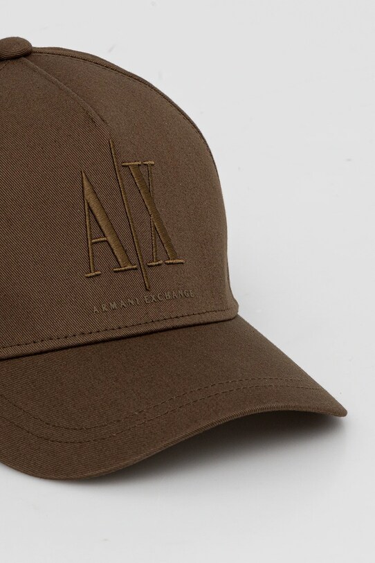 Αξεσουάρ Βαμβακερό καπέλο του μπέιζμπολ Armani Exchange XW001179.AF14711 πράσινο
