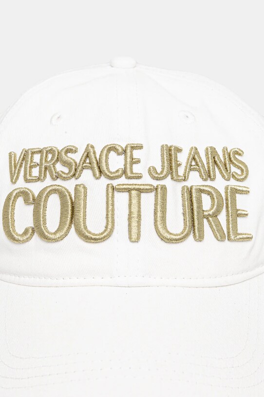 Βαμβακερό καπέλο του μπέιζμπολ Versace Jeans Couture 78HAZK32.ZG365 λευκό SS25