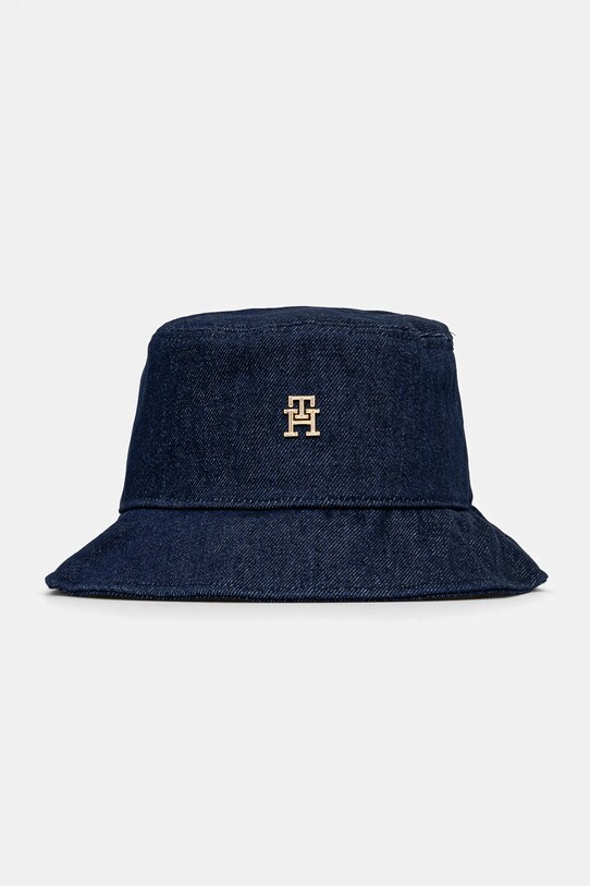 Τζιν καπέλο Tommy Hilfiger βαμβάκι σκούρο μπλε AW0AW17133