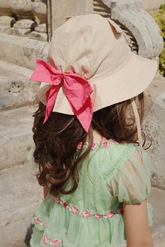 Παιδικό βαμβακερό καπέλο Konges Sløjd VERBENA BOW KITTY SUN HAT KS102821
