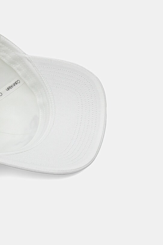 Βαμβακερό καπέλο του μπέιζμπολ Calvin Klein Jeans λευκό LV04G5004G