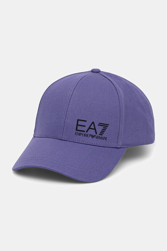 Βαμβακερό καπέλο του μπέιζμπολ EA7 Emporio Armani βαμβάκι μωβ AF11989.7X000005