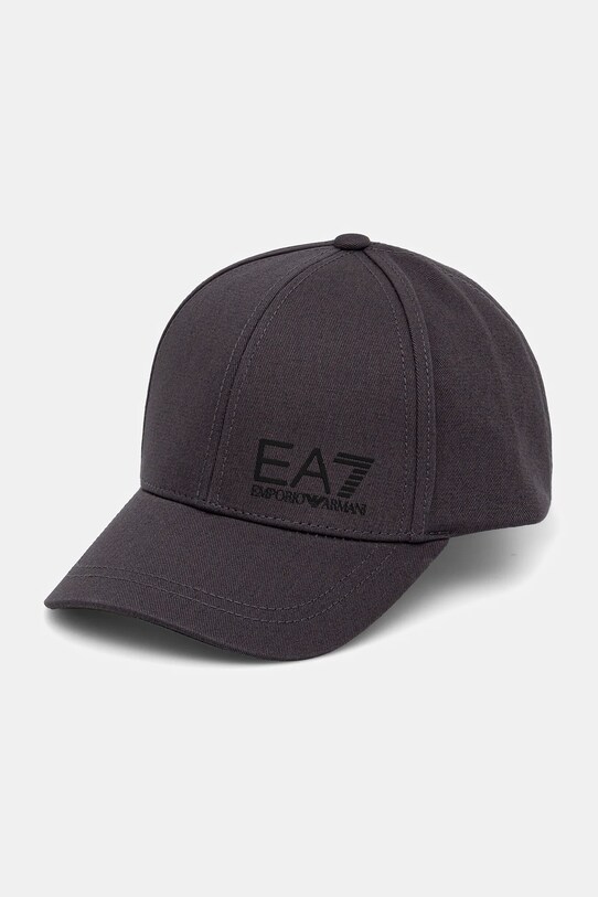 Βαμβακερό καπέλο του μπέιζμπολ EA7 Emporio Armani βαμβάκι γκρί AF11989.7X000005