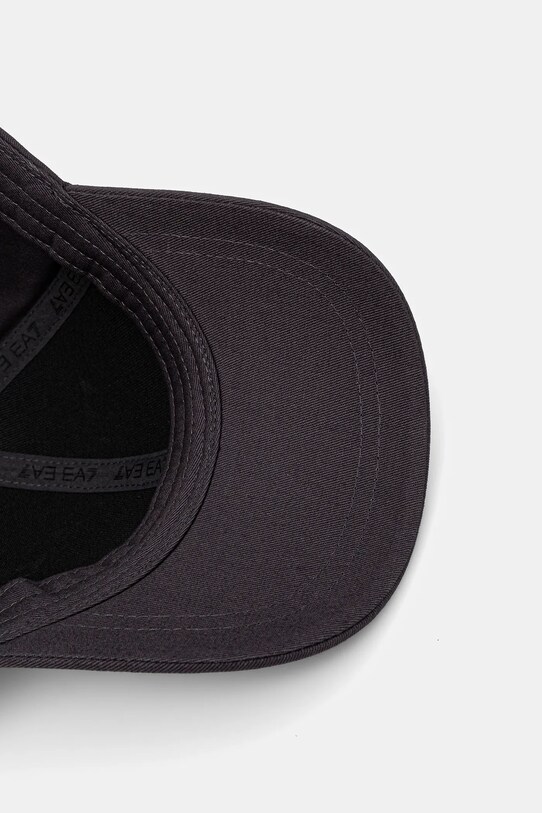 Βαμβακερό καπέλο του μπέιζμπολ EA7 Emporio Armani γκρί AF11989.7X000005