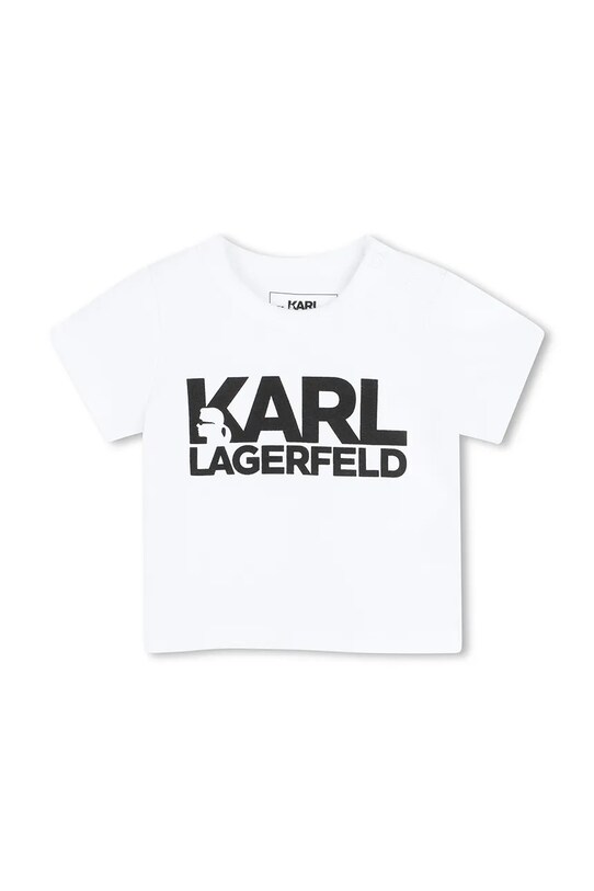 Παιδικό βαμβακερό σετ Karl Lagerfeld λευκό Z30506.86.108