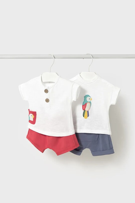 Σετ μωρού Mayoral Newborn 4-pack απλικέ κόκκινο 1611.1G.Newborn.PPYH