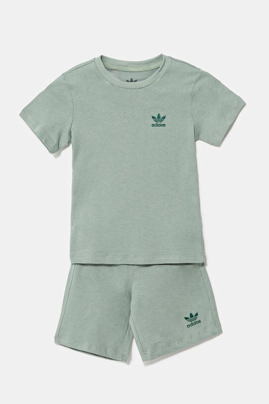 Παιδικό σετ adidas Originals βαμβάκι πράσινο JI5810