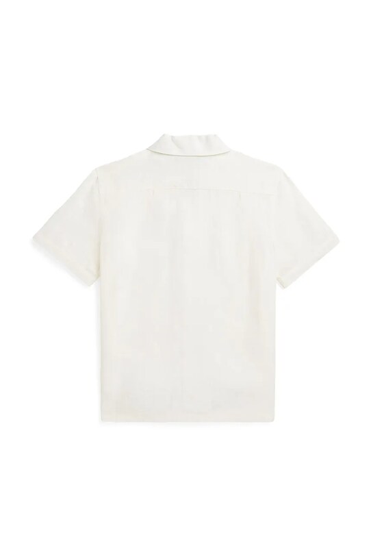 Παιδικό λινό πουκάμισο Polo Ralph Lauren 323964585001 λευκό SS25