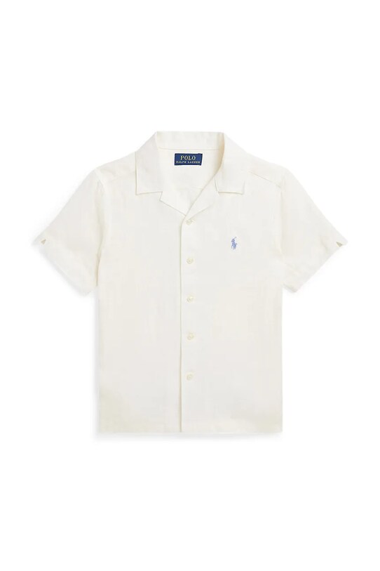 Παιδικό λινό πουκάμισο Polo Ralph Lauren casual λευκό 322964585001