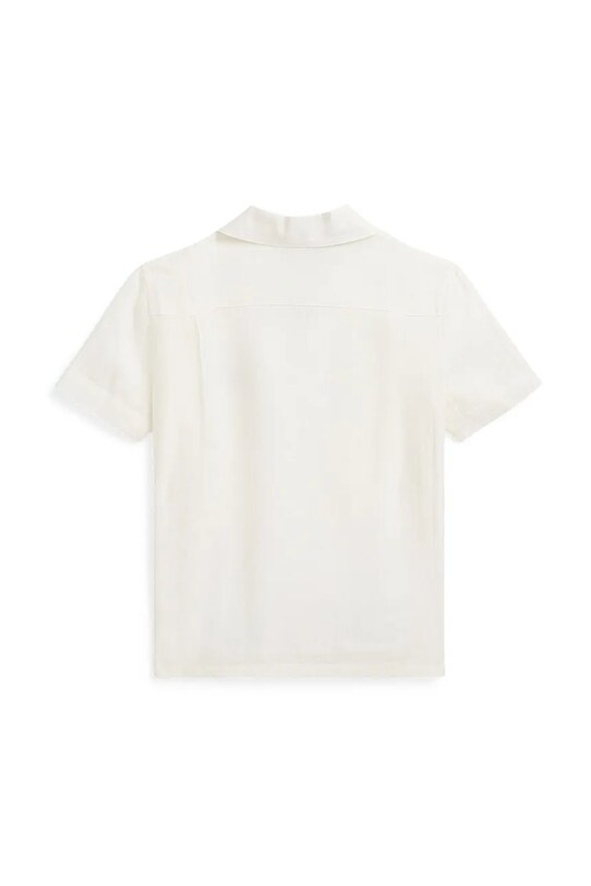 Παιδικό λινό πουκάμισο Polo Ralph Lauren 322964585001 λευκό SS25