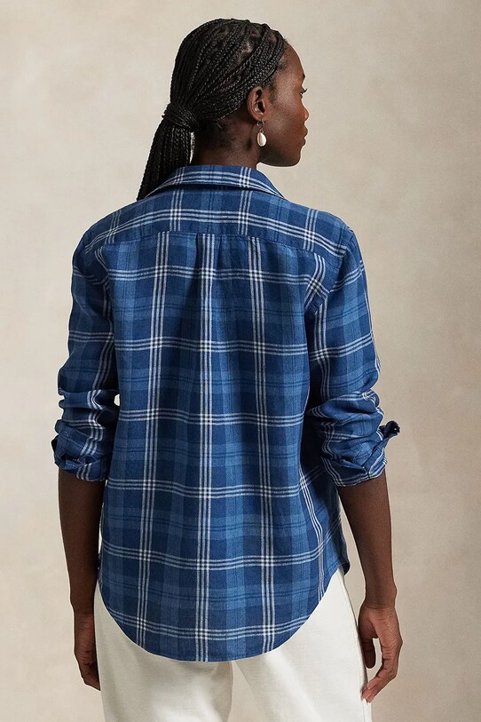 Πουκάμισο από λινό Polo Ralph Lauren 211970733 πολύχρωμο SS25