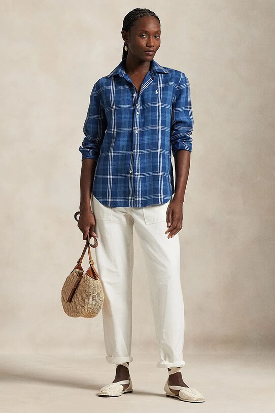 Ρούχα Πουκάμισο από λινό Polo Ralph Lauren 211970733 πολύχρωμο