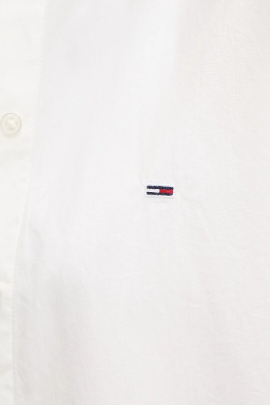 Βαμβακερό πουκάμισο Tommy Jeans DW0DW20290 λευκό