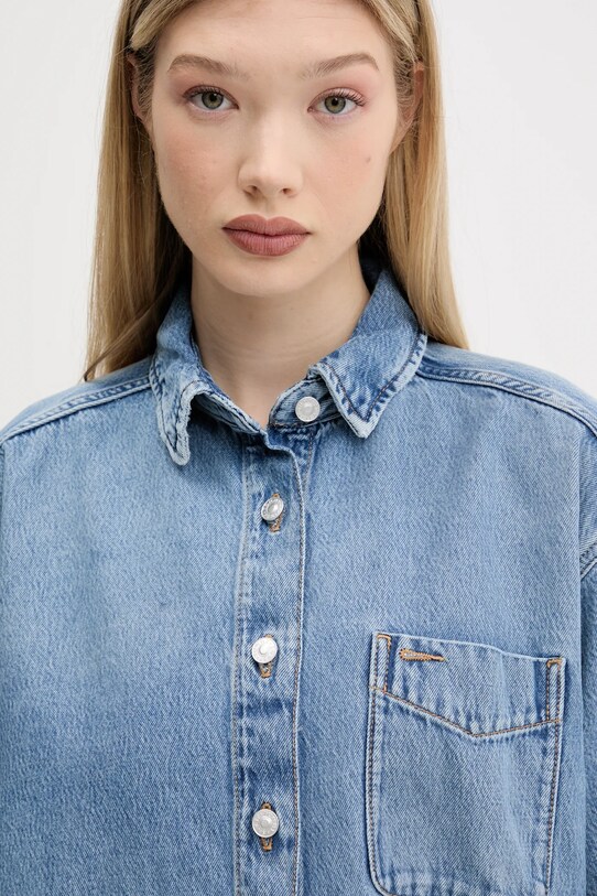 Τζιν πουκάμισο Tommy Jeans μπλε DW0DW20365