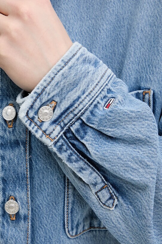 Τζιν πουκάμισο Tommy Jeans DW0DW20365 μπλε
