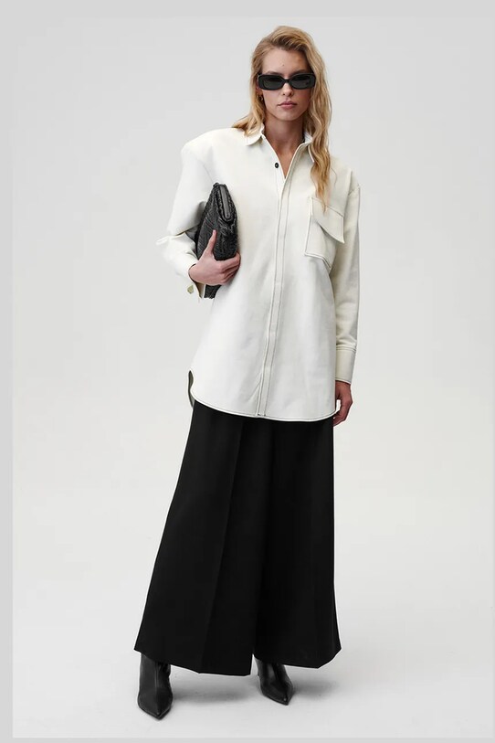 Πουκάμισο Undress Code Hailey Shirt μακρύ μπεζ 758