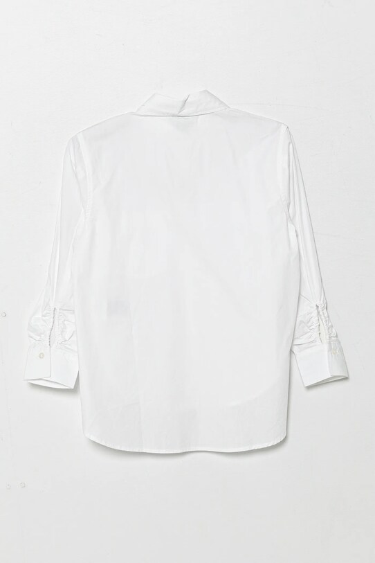 Παιδικό βαμβακερό πουκάμισο United Colors of Benetton 5EW7CQ044.G.Seasonal λευκό SS25