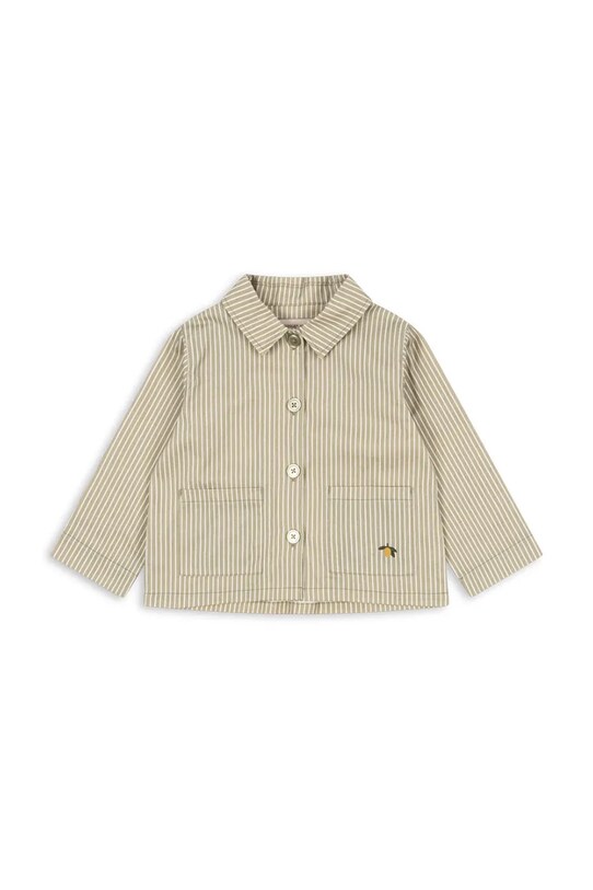 Πουκάμισο Konges Sløjd FRANKIE OVER SHIRT GOTS KS103249 μπεζ SS25