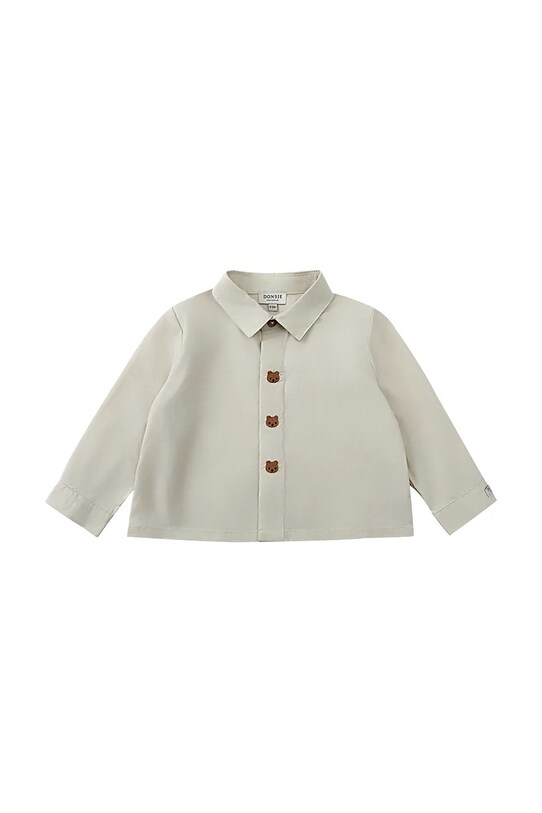 Μωρό βαμβακερό πουκάμισο Donsje Lauden Shirt Bear 4096501.68.92 λευκό SS25