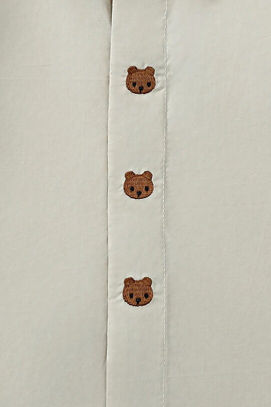 Παιδικό βαμβακερό πουκάμισο Donsje Lauden Shirt Bear 4096501.98.128 λευκό