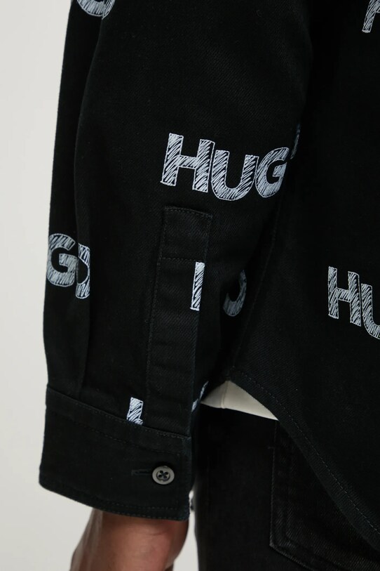 Τζιν πουκάμισο Hugo Blue 50534186 μαύρο