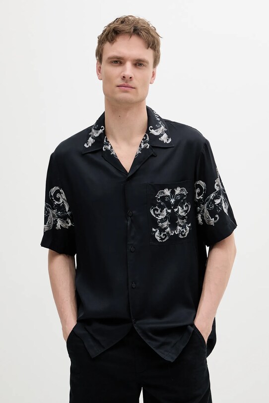 Ρούχα Πουκάμισο Versace Jeans Couture 78GAL2BB.NS624 μαύρο
