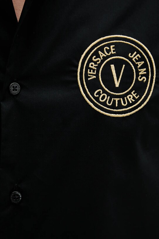 Βαμβακερό πουκάμισο Versace Jeans Couture 78GALYS2.CN002 μαύρο