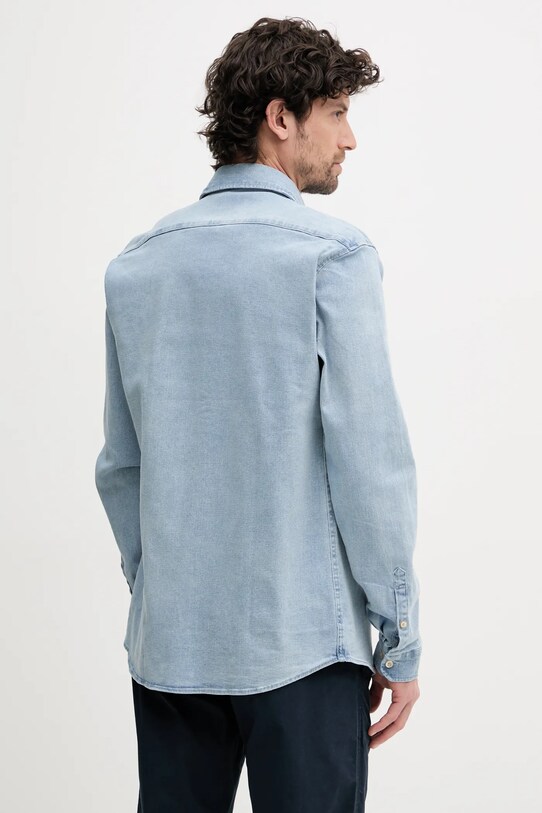 Ρούχα Τζιν πουκάμισο Lindbergh 30.203652.FADED.BLUE μπλε