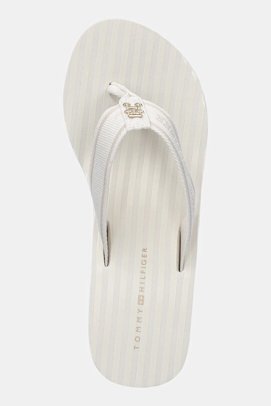 Σαγιονάρες Tommy Hilfiger TH STRIPES WEDGE BEACH SANDAL μπεζ FW0FW08521