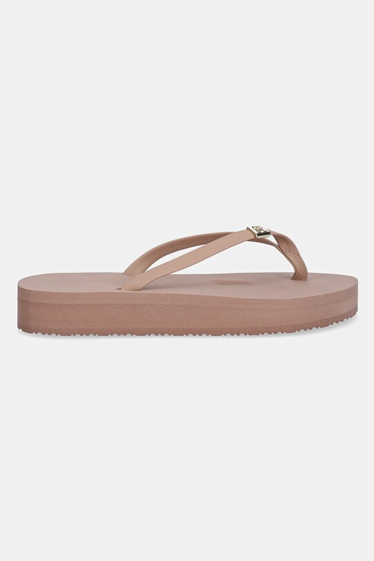 Σαγιονάρες Tommy Hilfiger ELEVATED CHIC BEACH SANDAL FW0FW08523 μπεζ SS25