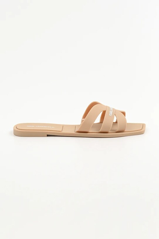 Παντόφλες Karl Lagerfeld JELLY IV φλατ μπεζ KL80025.VT8
