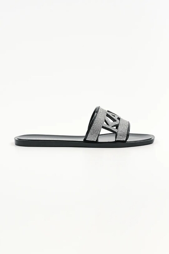 Παντόφλες Karl Lagerfeld JELLY III φλατ μαύρο KL80005S.V0S