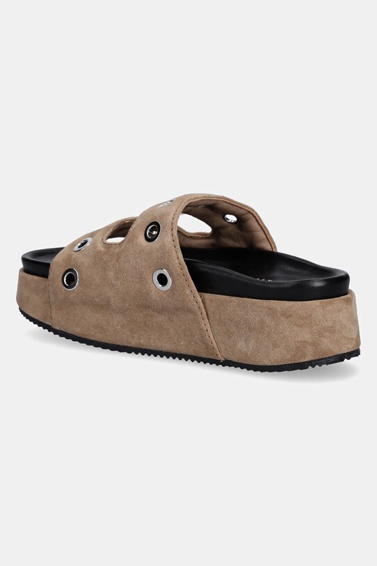 Παπούτσια Παντόφλες σουέτ Inuikii Suede Studs 1004.005.0151.163 καφέ