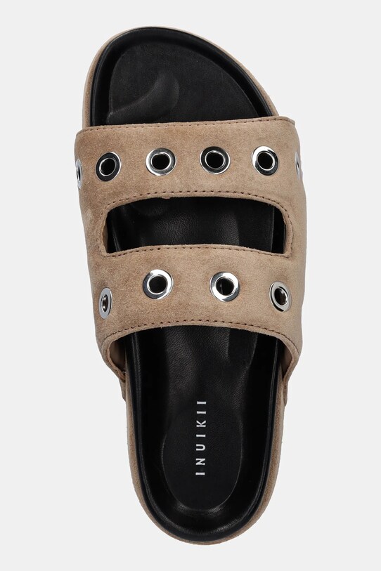 Παντόφλες σουέτ Inuikii Suede Studs καφέ 1004.005.0151.163